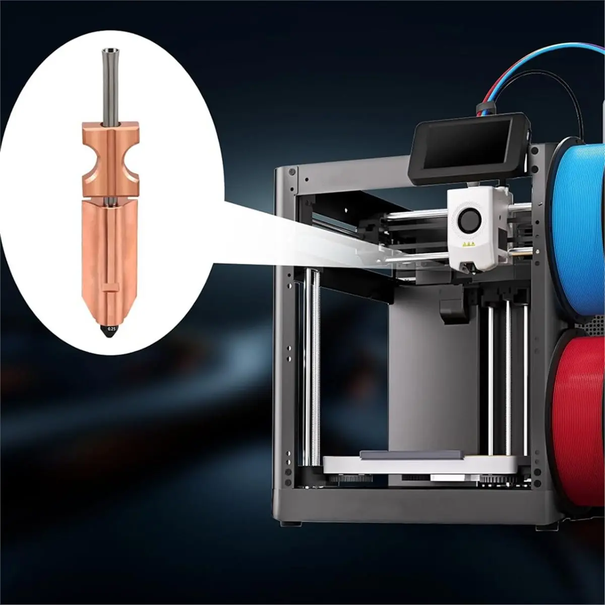 Eco-friendly For AD5X Nozzle Upgraded Removable Hardened Steel Nozzles 0.25/0.4/0.6/0.8mm 3D Printer Replacement Parts