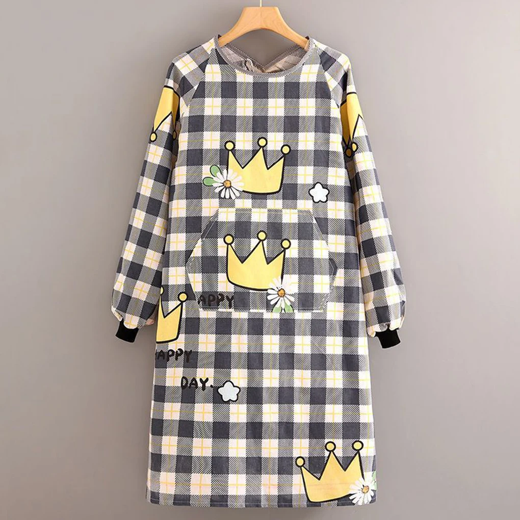 Exquisite Rabbit Pocket Apron Stain Resistant Fabric Wear-resistant 1. Soft Fabric Work Wear Kitchen Black long sleeved