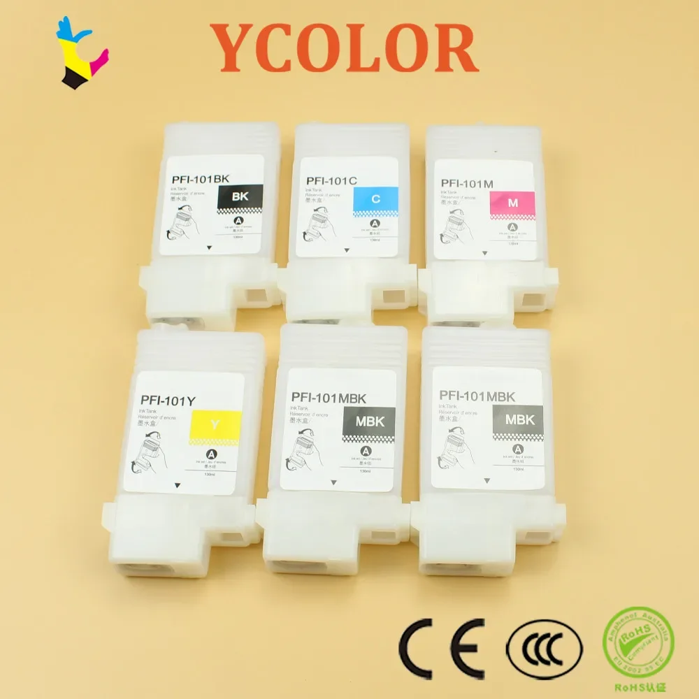 

130ml PFI-102 Refillable Ink Cartridges Printer Original Ink Cartridge with Chip for Canon IPF605/650/655/750/755/605L PFI 102