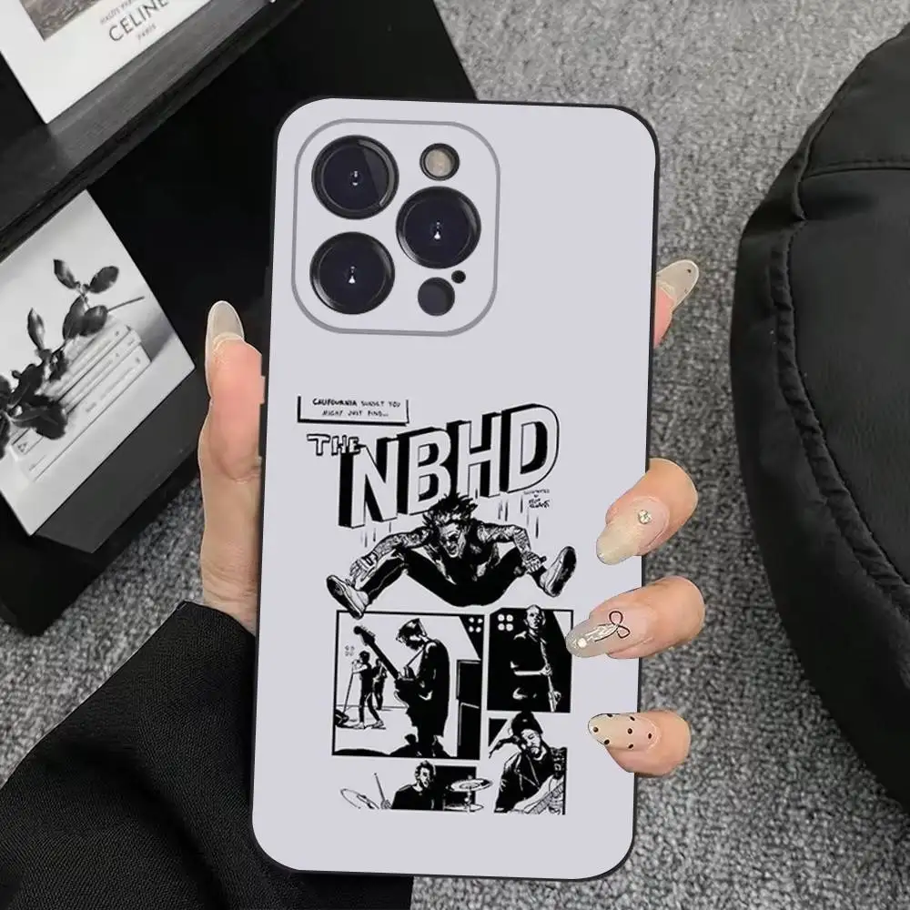 Capa de telefone The Neighbourhood para iPhone 17,16,15,14,13,12,11,Plus,Pro Max, XS, X, XR, SE, Mini, 8,7, capa preta de silicone macio