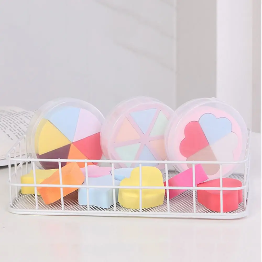 Dry Wet Dual-use Makeup Sponge Puff Set Super Soft Skin-friendly Foundation Powder Puff Candy Color Hydrophilic Polyurethane