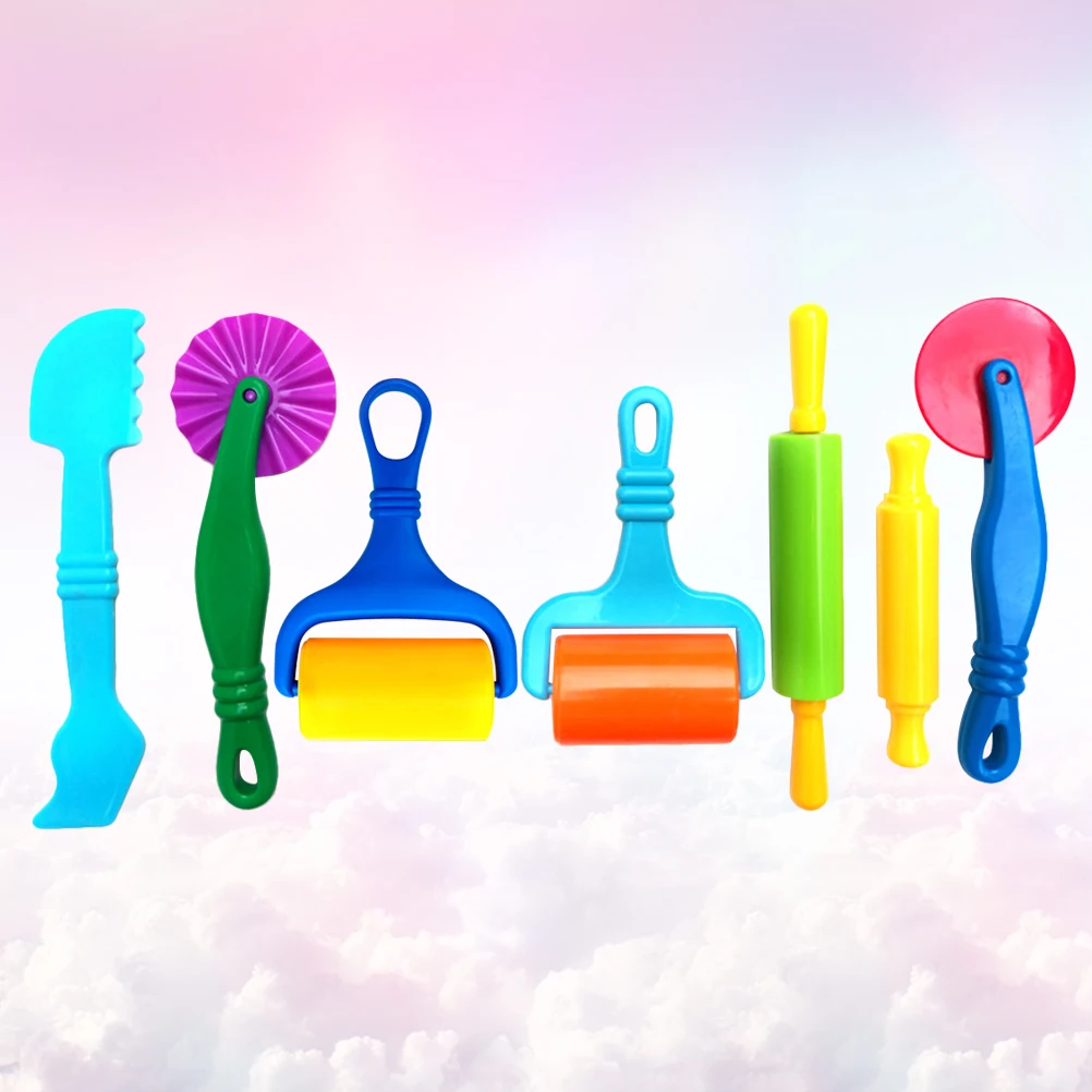 

7pcs Pin Diy Plastic Handheld Roller Tool Set Ceramic Roller Clay Rolling Pin Pottery Clay Smoothing Craft Gift