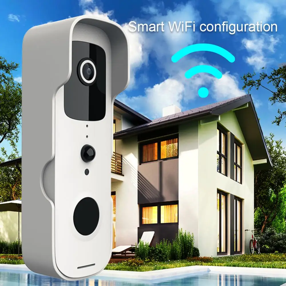 Tuya Smart Video Camera Doorbell Security HD 1080P with Wide Angle View Night Vision Motion Detection Waterproof Doorbell