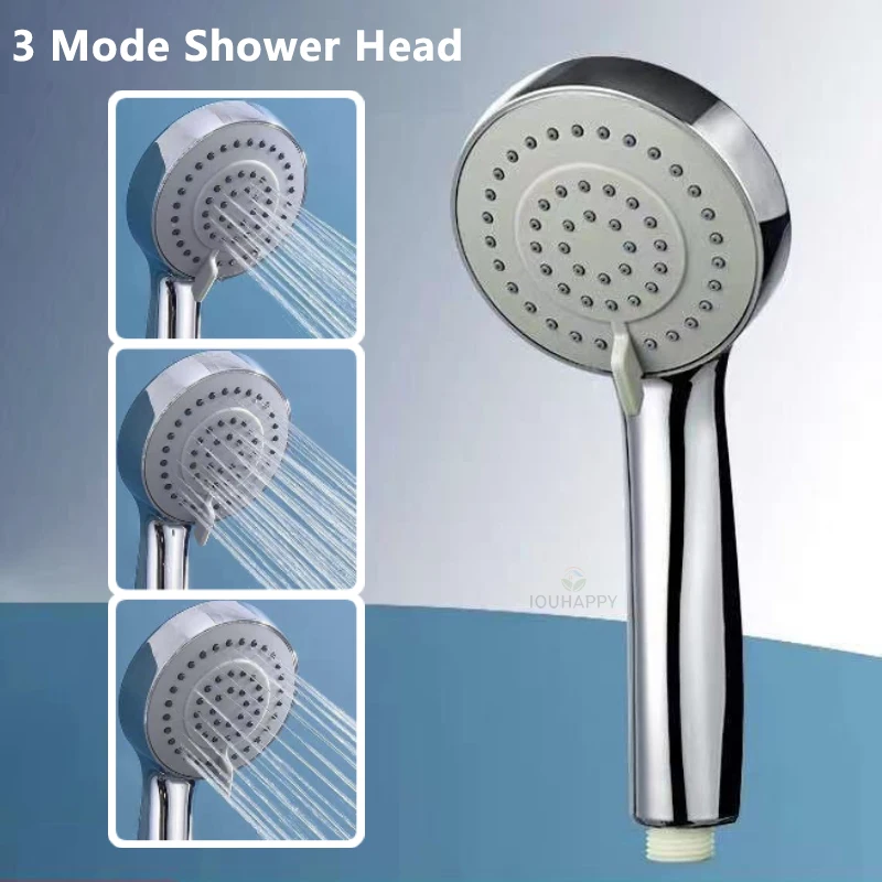 

High Pressure Shower Head 3 Spray Modes Adjustable Shower Head with Large Water Output Detachable Cleaning Bathroom Accessories