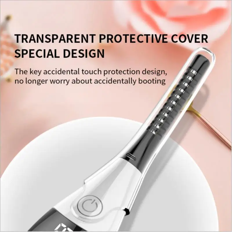 Electric Heated Eyelash Curler Heated Eyelashes Curling Tool Electronic USB Natural Fake Eye Lash Curler Beauty Supplies Tools