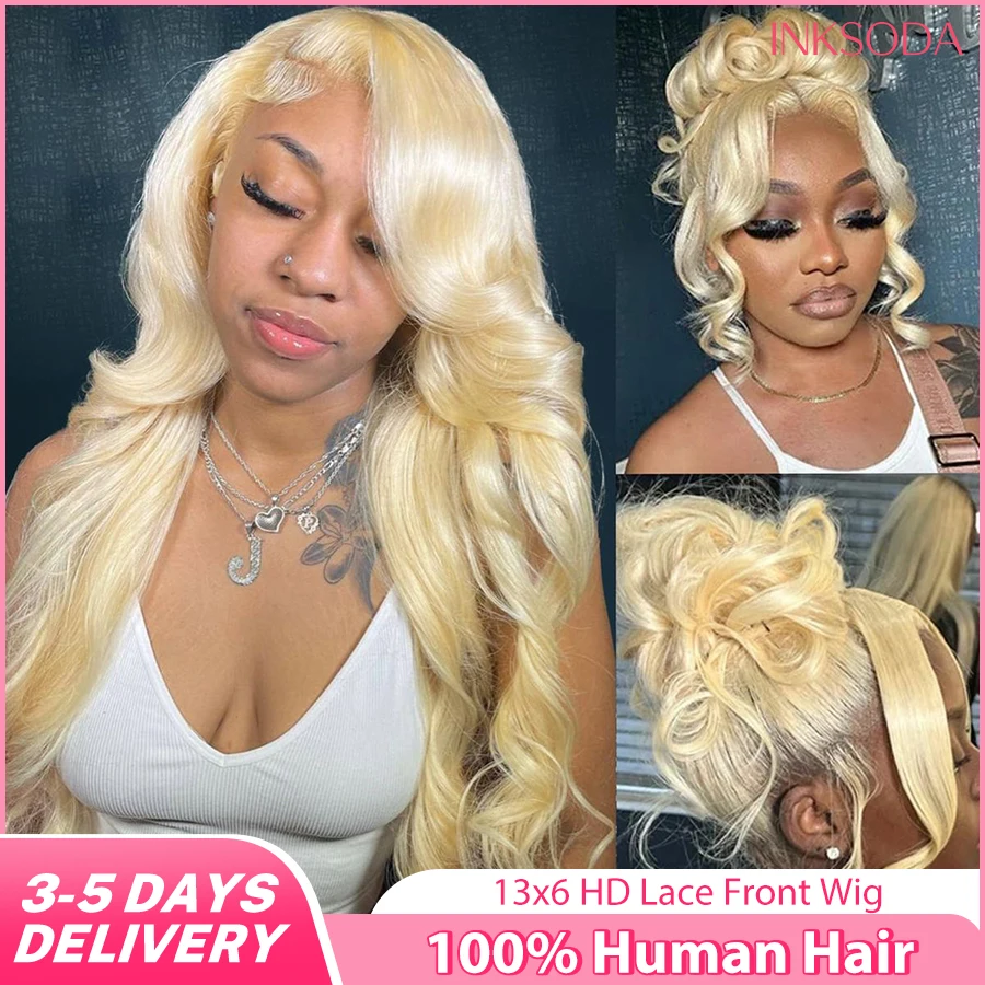 

220% Lace Frontal Wig 613 Blonde 13x4 13x6 Body Wave Lace Front Wig Preplucked Brazilian Lace Front Human Hair Wig 28 30 38 Inch