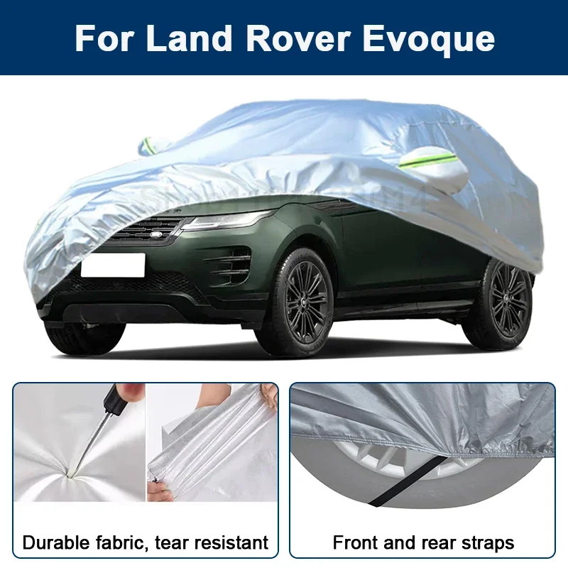 

Всепогодный чехол для автомобиля Land Rover Evoque с отражающими полосами, водонепроницаемый, снегозащитный, пылезащитный, с защитой от УФ-излучения, автоаксессуар