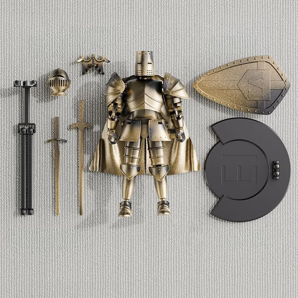 액세서리와 중세 기사 액션 피규어 움직일 수있는 관절 기사 모델 장난감 관절 로봇 더미 입상 홈 인테리어