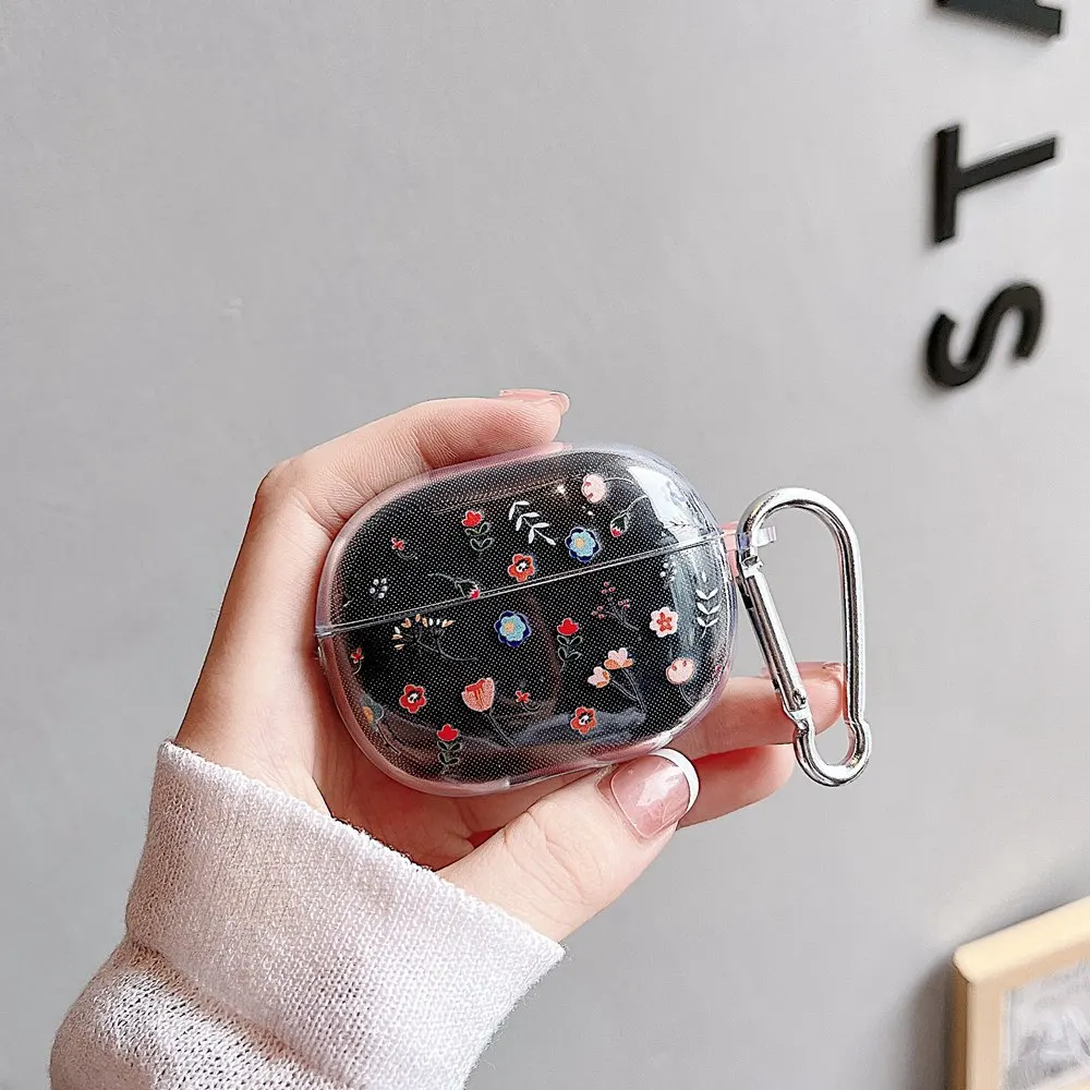 Симпатичный цветочный защитный чехол для наушников Xiaomi Redmi Buds 3 Lite TWS прозрачный мягкий чехол для наушников 3 Pro 4 с зарядным устройством