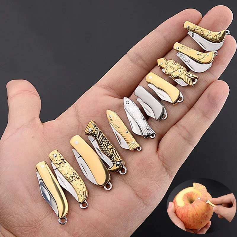 Mini Pocket Portable Folding Knife Keychain Pendant, Express Delivery Unboxing Knife, Holiday Gift