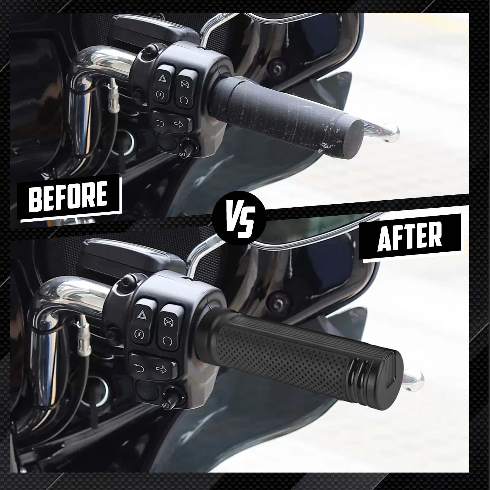 

Motorcycle 1'' Handlebar Electronic Hand Grip For Harley Touring Road King Street Electra Glide 08-25 Softail Breakout Low Rider