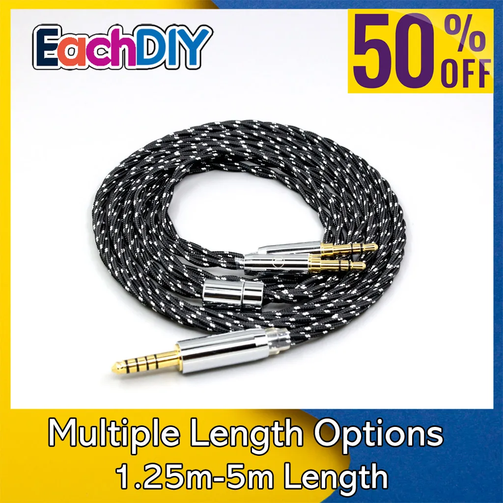 

OCC Mixed OFC Twisting Nylon Earphone Cable For Onkyo A800 Philips Fidelio X3 Kennerton Jord Headphone LN008704