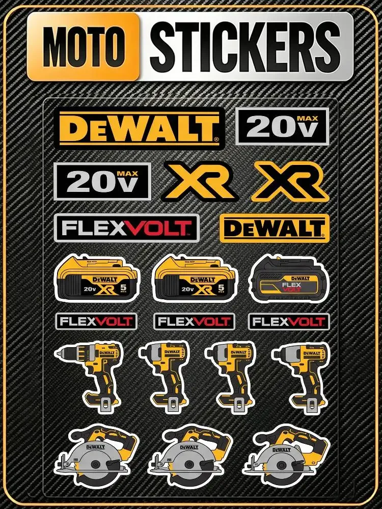 

For DEWALT High Visibility Reflective Waterproof Decal Scratch Hide Sticker Fit Car Motorcycle Helmet Refrigerator