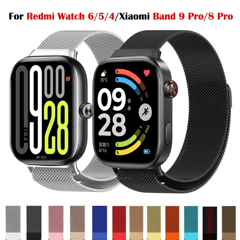 حزام من الفولاذ المقاوم للصدأ لساعة Redmi 6 5 4 Milanese حلقة مغناطيسية لـ Xiaomi Mi Band 9 Pro/Band 8 Pro سوار معصمه #1