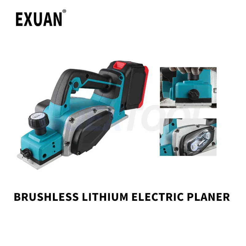 

DIY Brushless Lithium Electric Planer Home Woodworking Press Planer Portable Woodworking Carving Machine Hand Electric Router