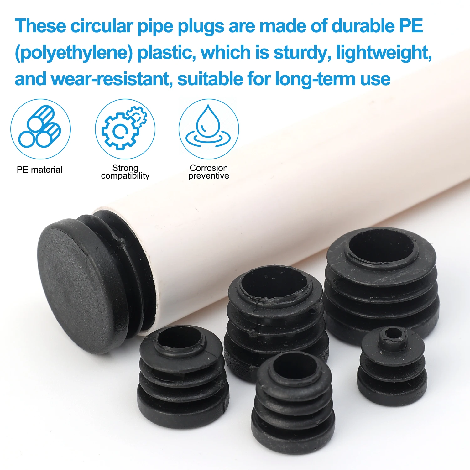 20/200pcs เก้าอี้ขา Caps Protector รอบพลาสติก End CAPS ท่อแทรกปลั๊กเฟอร์นิเจอร์ตารางเท้าท่อ End ฝาครอบฮาร์ดแวร์