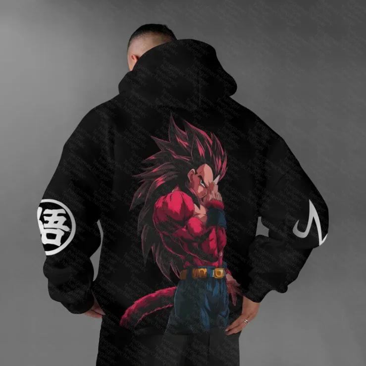 Felpe con cappuccio ufficiale con personaggi Dragon Ball stampati per uomo, donna e coppia, felpe da strada larghe e oversize