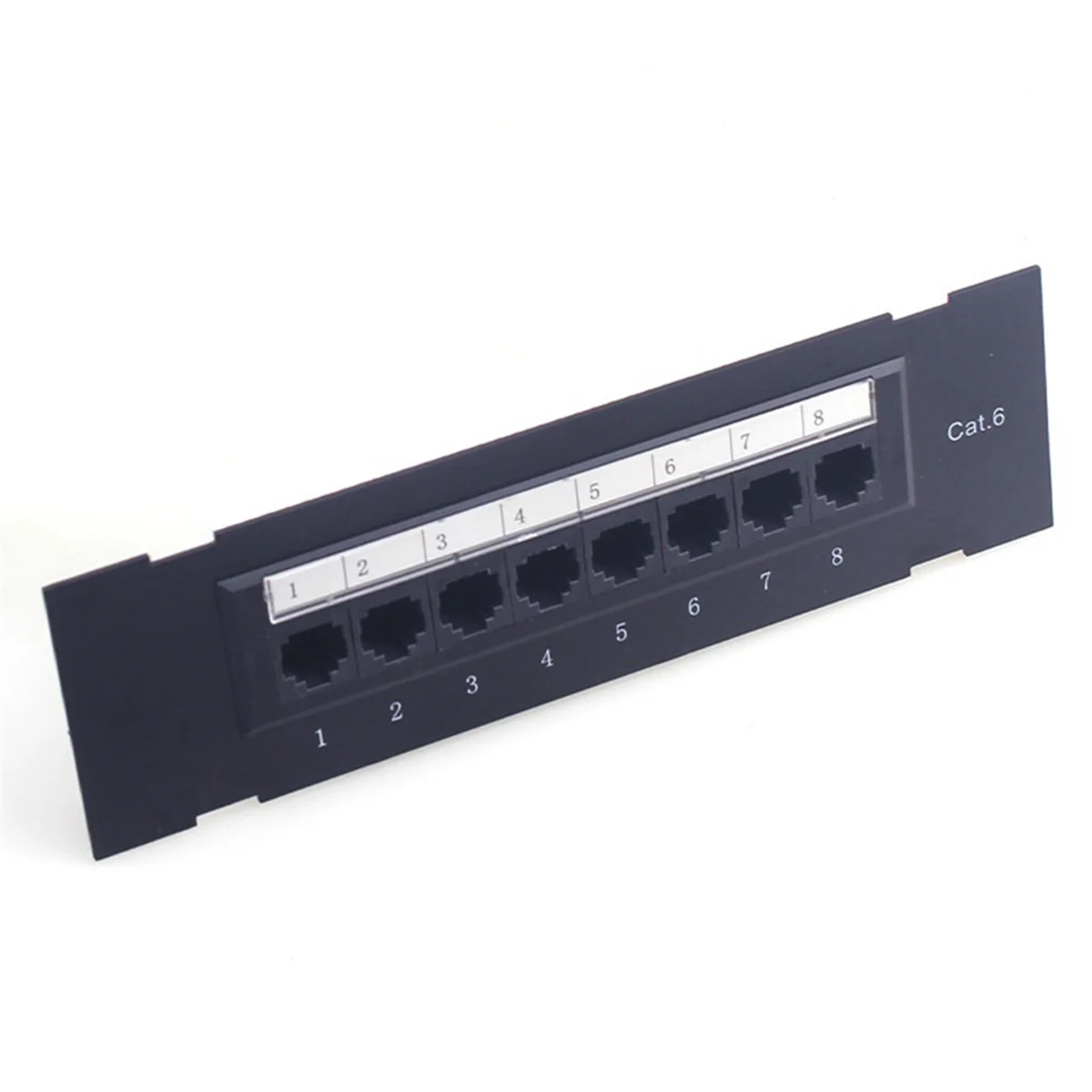 8 Port Patch Panel for Cat. 6 Versatile Data Center Plastic Wall Mount for Computer Home for Wiring Server Room OfficeAB32