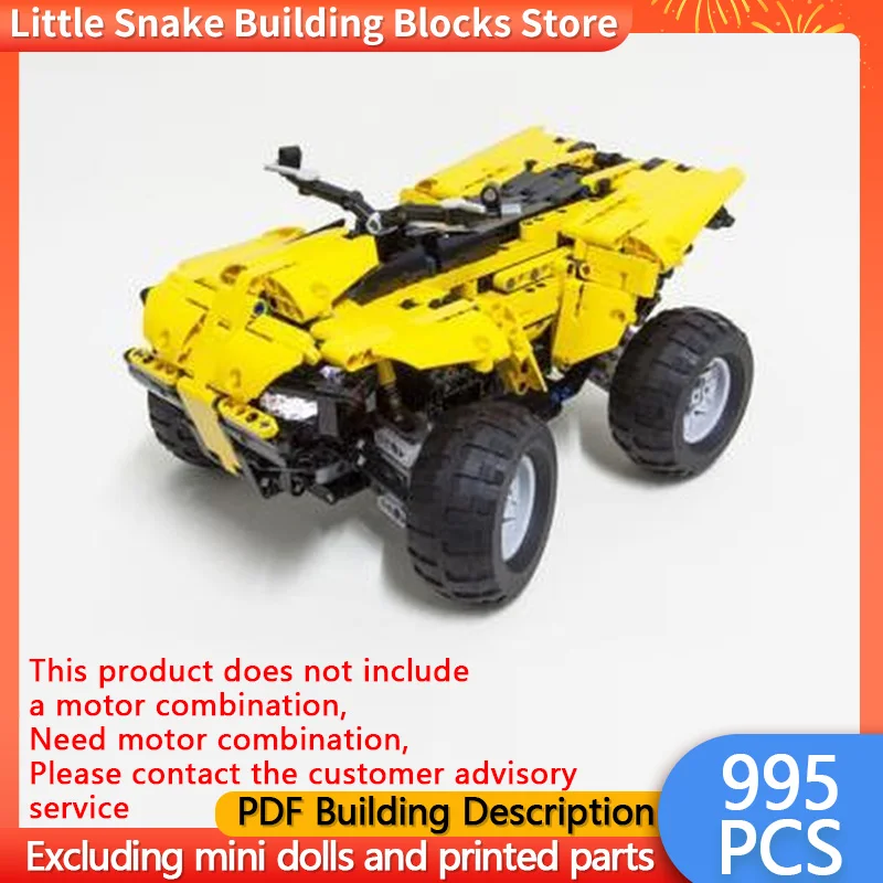 Speed Racing Car Model MOC Building Bricks RC Compact Quad Bike Modular Technology Children Holiday Gifts Assemble Toys Suit