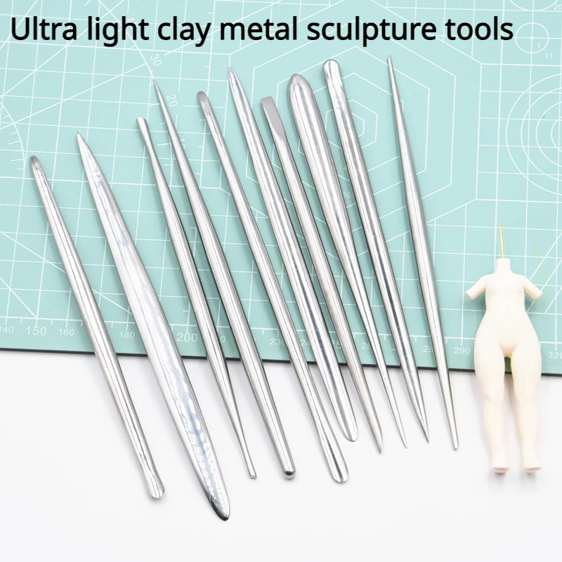 Polymer Clay Sculpture Tool Set Metal Refined Steel Knife DIY Resin Mud Sculpture Model Accurate Carve Ultra Light Clay Tools