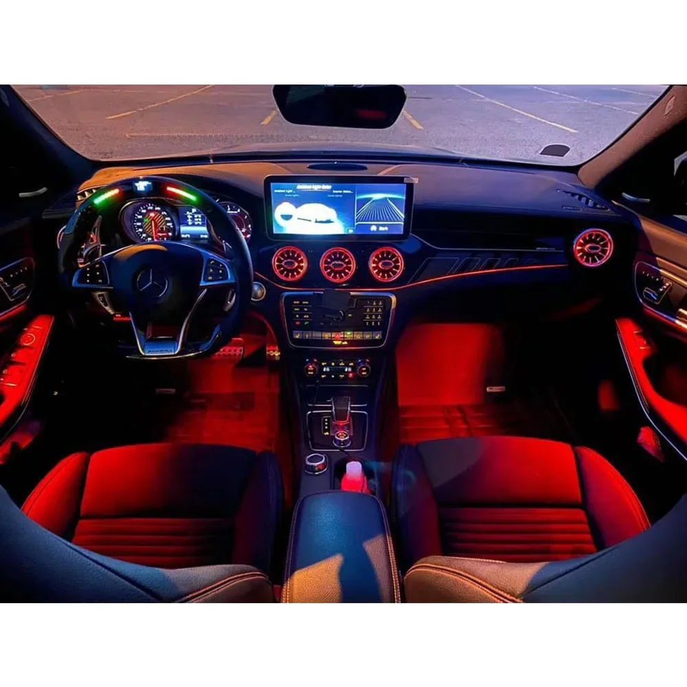 New Hot Sale Car Ambient Light System Upgrade 12 Color Led  Interior Decor Atmosphere  For Mercedes W117 W156 W176 W246