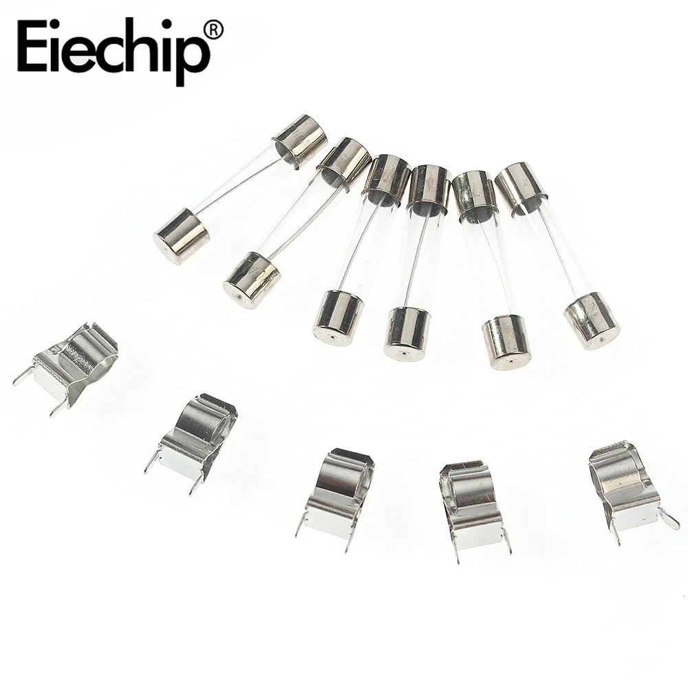 54pcs 6x30mm Fast Glass Fuse Diy Kit 250V 6*30mm Insurance Tube Quick Blow Glass Fuses Kit 2.5A 3A 4A 5A 6A 8A 10A 15A 20A