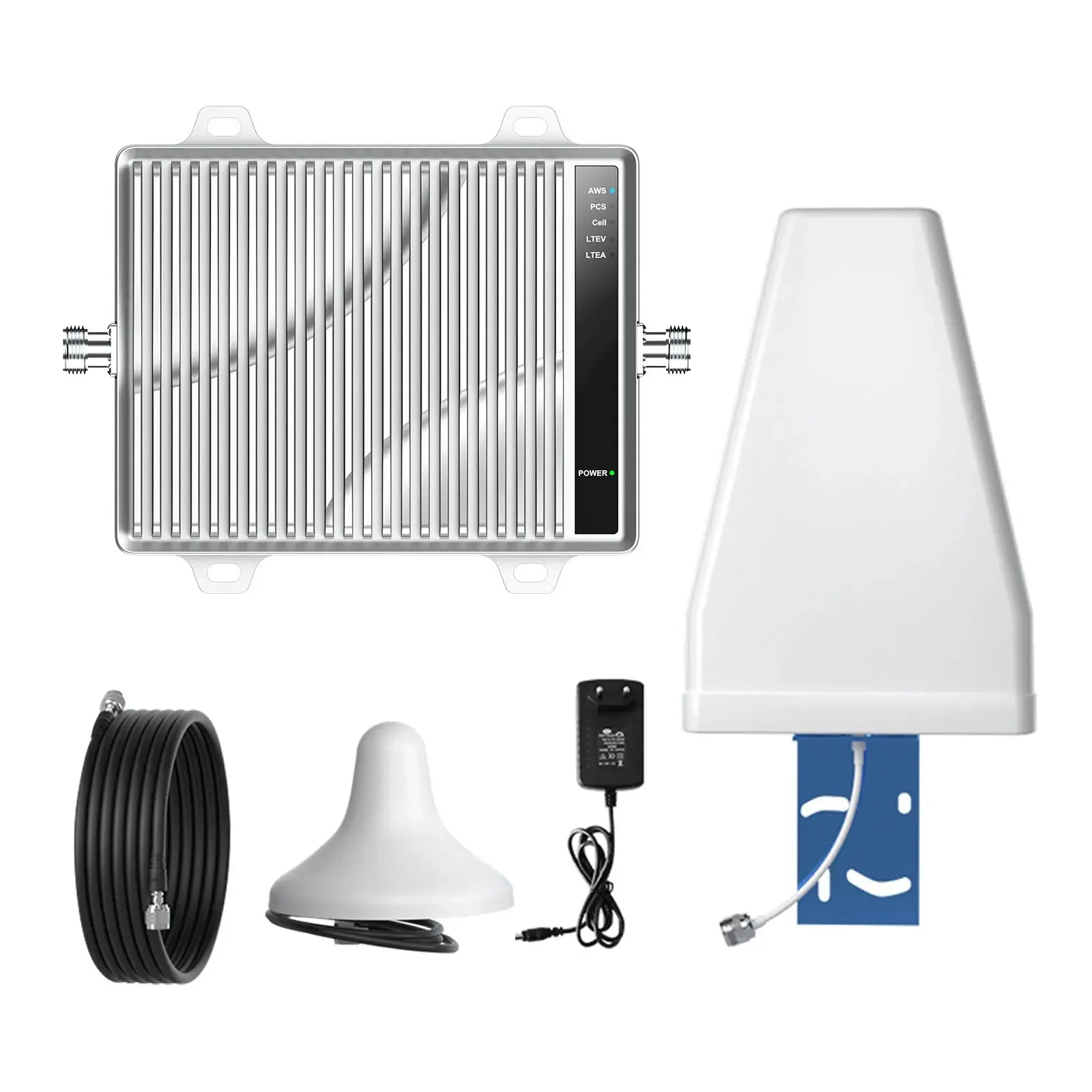 أحدث LCD GSM LTE UMTS 5Band 800/900/1800/2100/2600mhz 2G 3G 4G AGC + MGC مكرر إشارة الهاتف المحمول الجديد/المعزز/مكبر للصوت