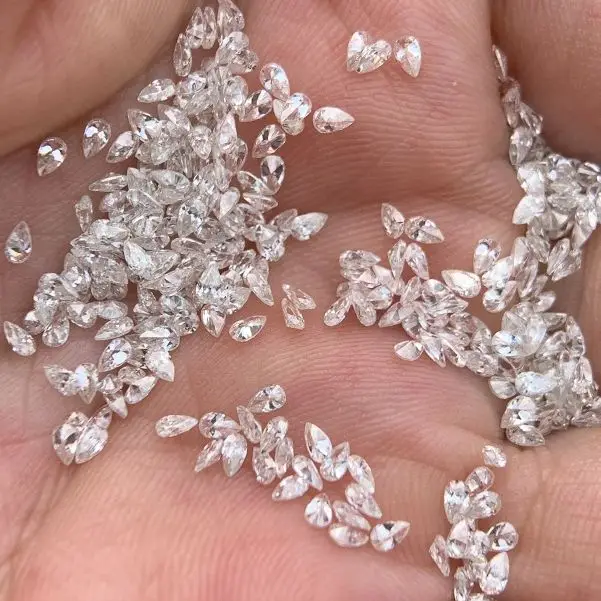 Mini Size 10PCS White Excellent cut Pear Cut Moissanite D VVS1 With GRA Certificated Pass Diamond Tester Pen II For DIY Jewelry