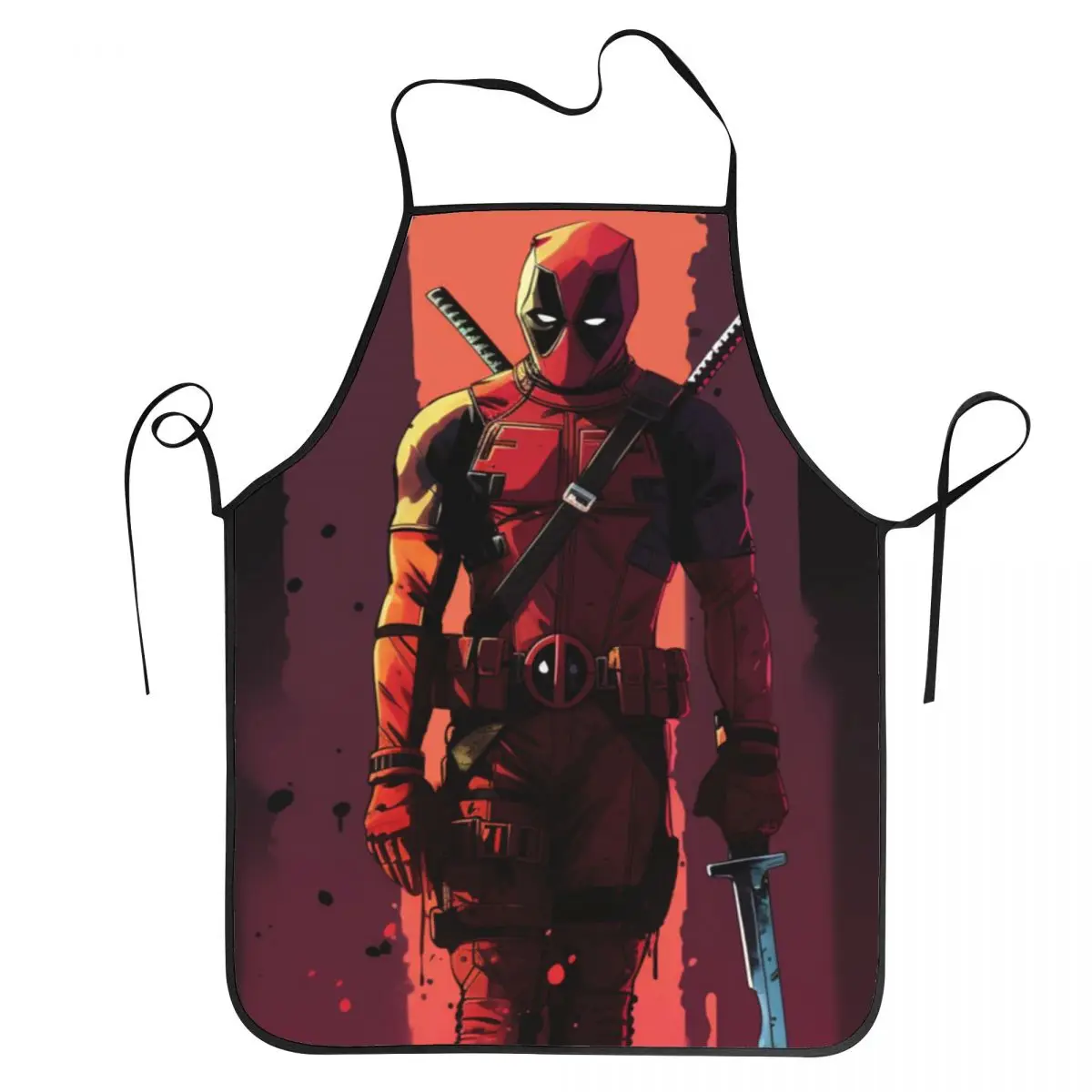 Custom Deadpool Funny Aprons Women Men Adult Unisex Kitchen Chef Bib Tablier Cuisine Cooking Baking Painting