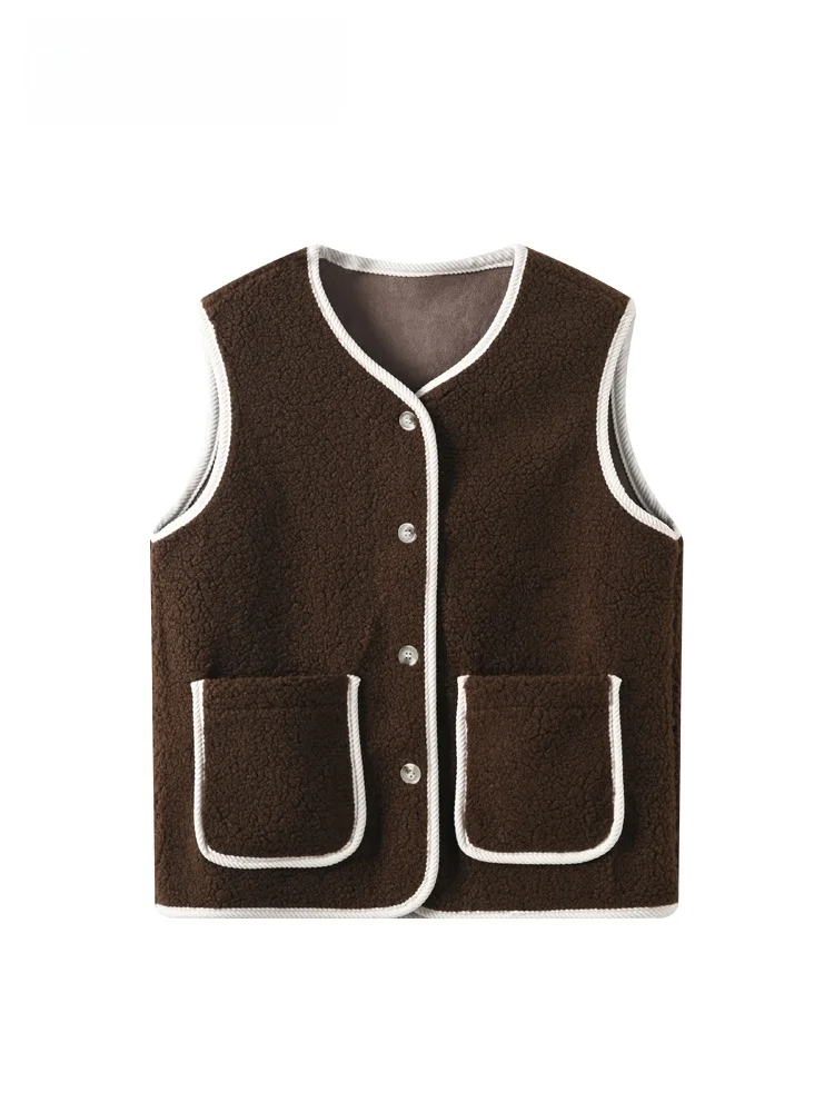 

Большой размер Svel жилет женский осенне-зимний новый Sle Fat Sister ort пальто Merald Lamb Fur Car Club жилет большого размера