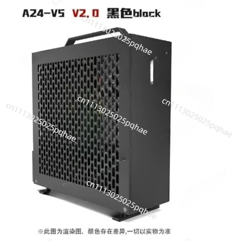 A24-V5 5L Mini ITX Case Small Form Factor Desktop Chassis with Dual Slot & 1U Single Output Power Supply