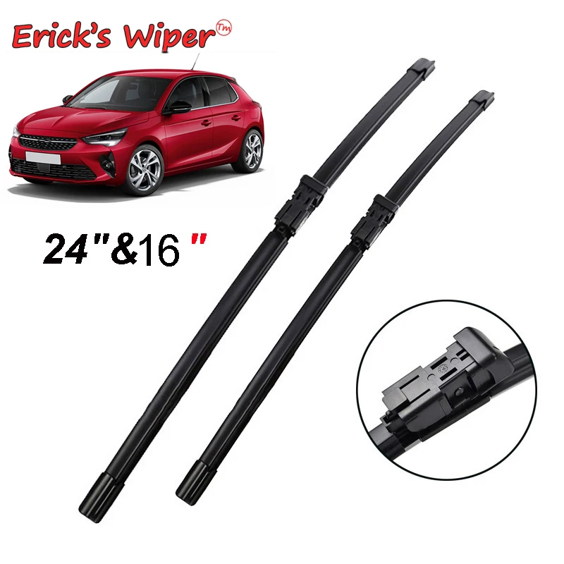 Erick\'s Wiper LHD Front Wiper Blades For Opel Corsa F 2019 - 2023 Windshield Windscreen Clean Window Car Rain Brushes 24\'\'+16\'\'