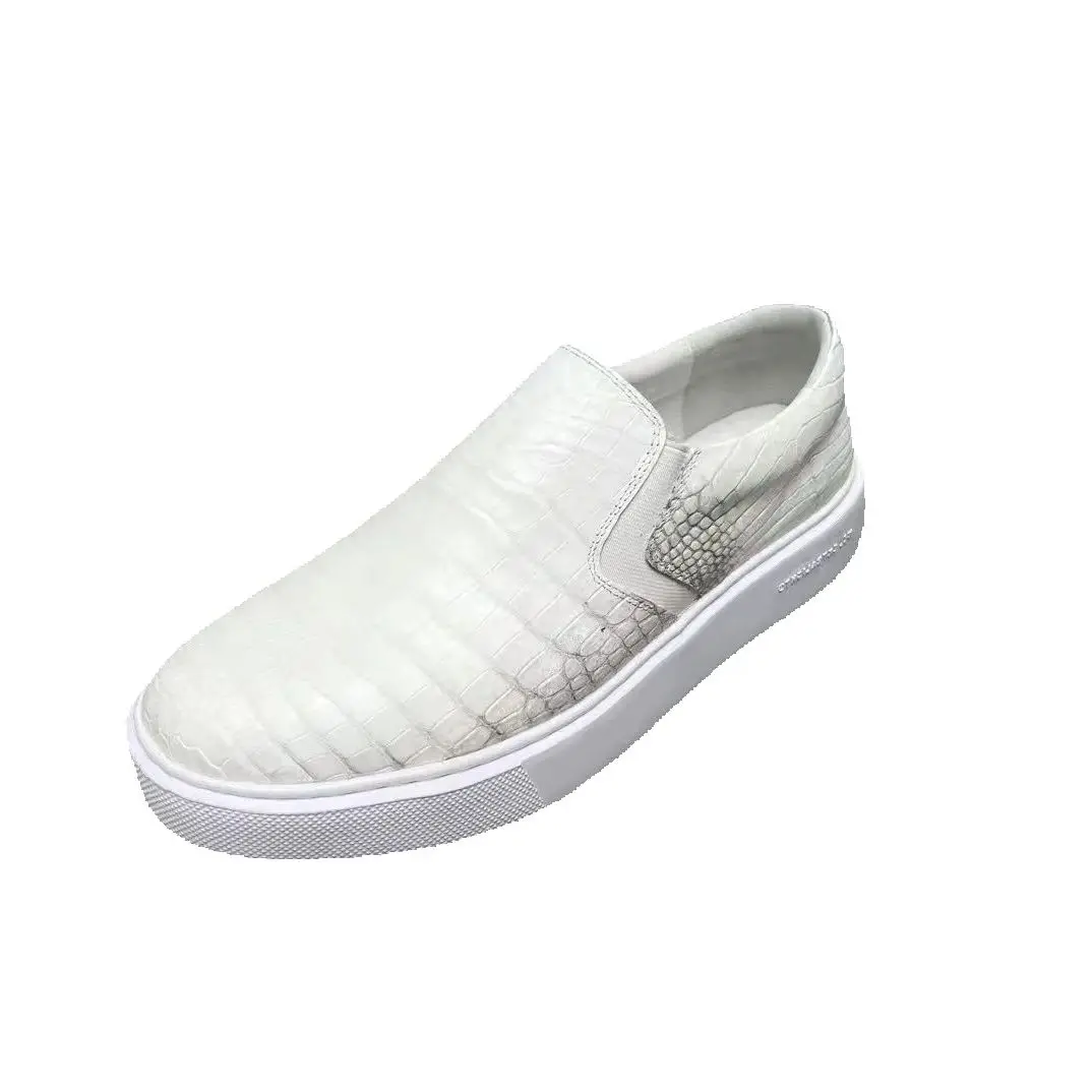 2025 new arrival Fashion Crocodile Skin causal shoes men,male Genuine leather Sneakers pdd667