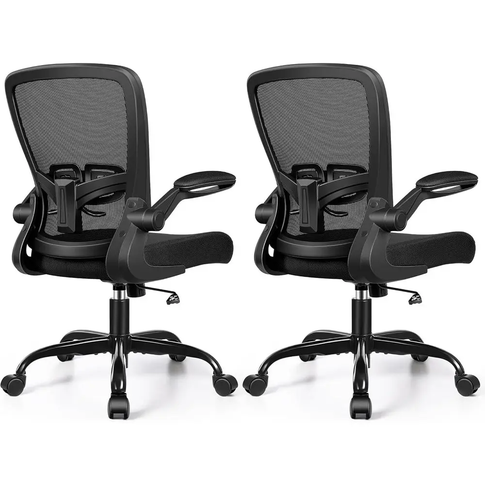 Mesh Desk Chair 2026 - Ergonomic Swivel Chair with Adjustable Armrests, Lumbar Support, 360° Rotation, Suitable for Office and H