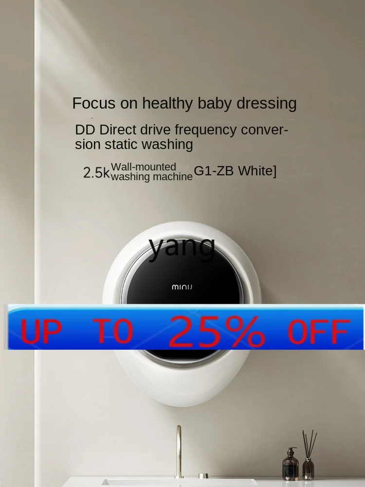 Máquina de Lavar Roupa de Parede CX para Bebês e Crianças, Mini Automática com Rolos, Montada na Parede