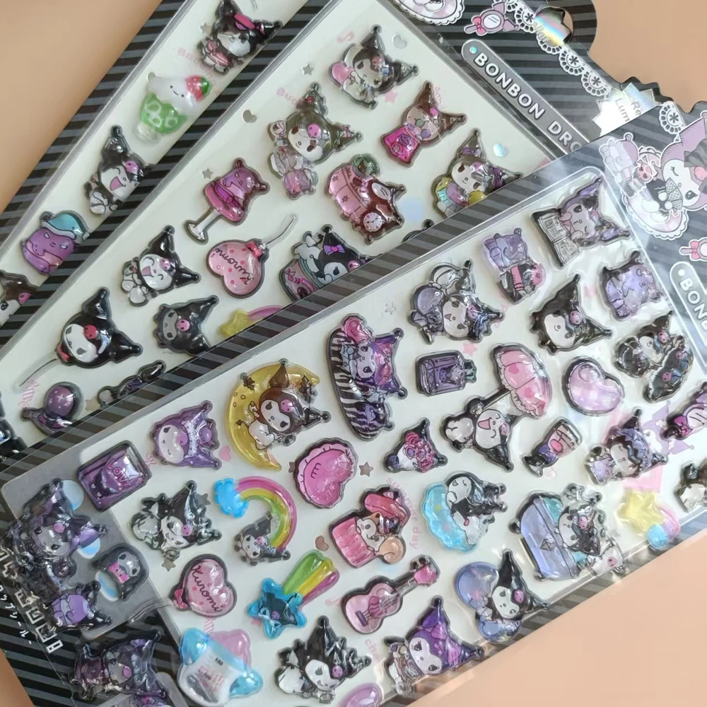 4 pezzi di cartoni animati Sanrio personaggio Heimi adesivi in rilievo 3D adesivi giocattolo per bambini carini e creativi adesivi decorativi fai da te