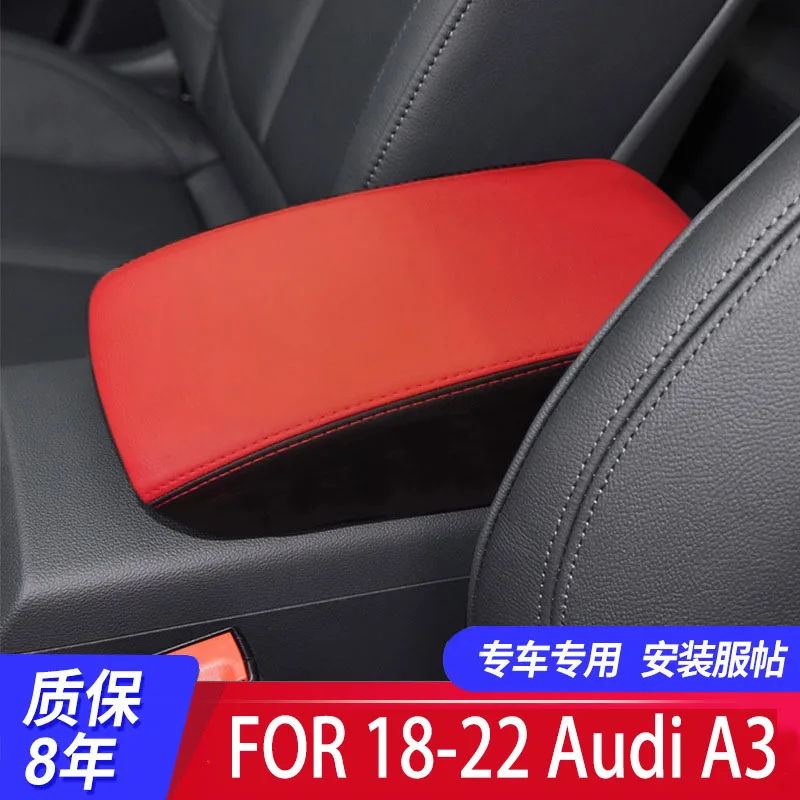 

FOR 18-22 Audi A3 Central armrest box set Hand box protective leather cover Automotive interior modification