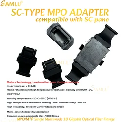 10pcs/Lot  Mpo/mtp SC-tybe short ear MPO UP-UP Single Mode Earless Optical Fiber Flange Coupling Suitable Connector Mpo Coupler