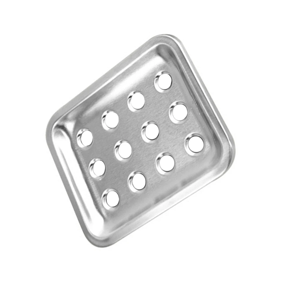 

Stainless Steel Soap Dish Double Layer Drainable Soap Box Holder Tray For Bathroom Shower Kitchen Removable Design Square Dot