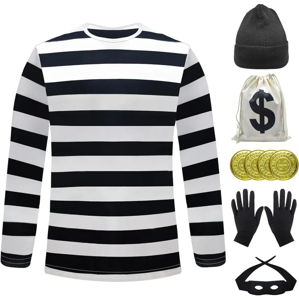 

Movie Robber Cosplay Costume for Women Men Thief Bank Robber Disguise Accessories Set Halloween Carnival Party Clothes Role Play