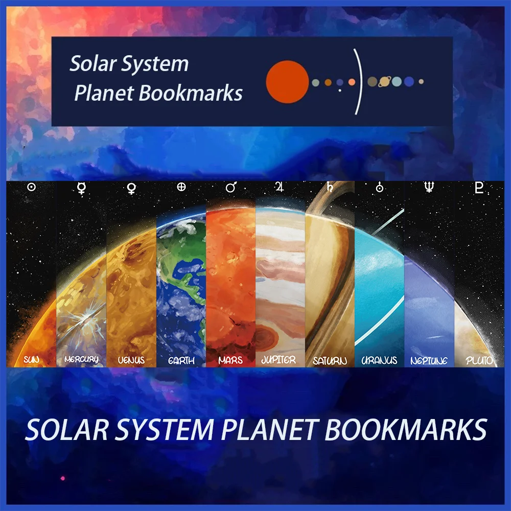 30 stücke solar system planeten lesezeichen dekorative student lesen buch seite buch etikettierung papier karte kreative geschenk DIY lesezeichen