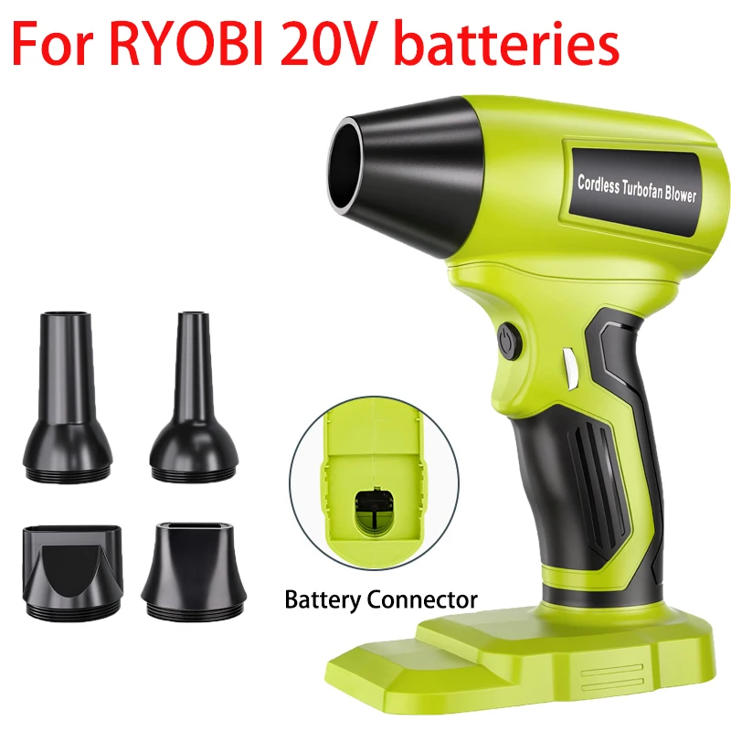 

For Ryobi 18V Battery Violent Air Gun Handheld Fan Computer Keyboard Cleaning Tool Power Tool Accessories Brushless Turbo Blower