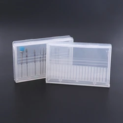 Portable Transparent Acrylic 20 Hole Drill Bits Box Plastic Display Container