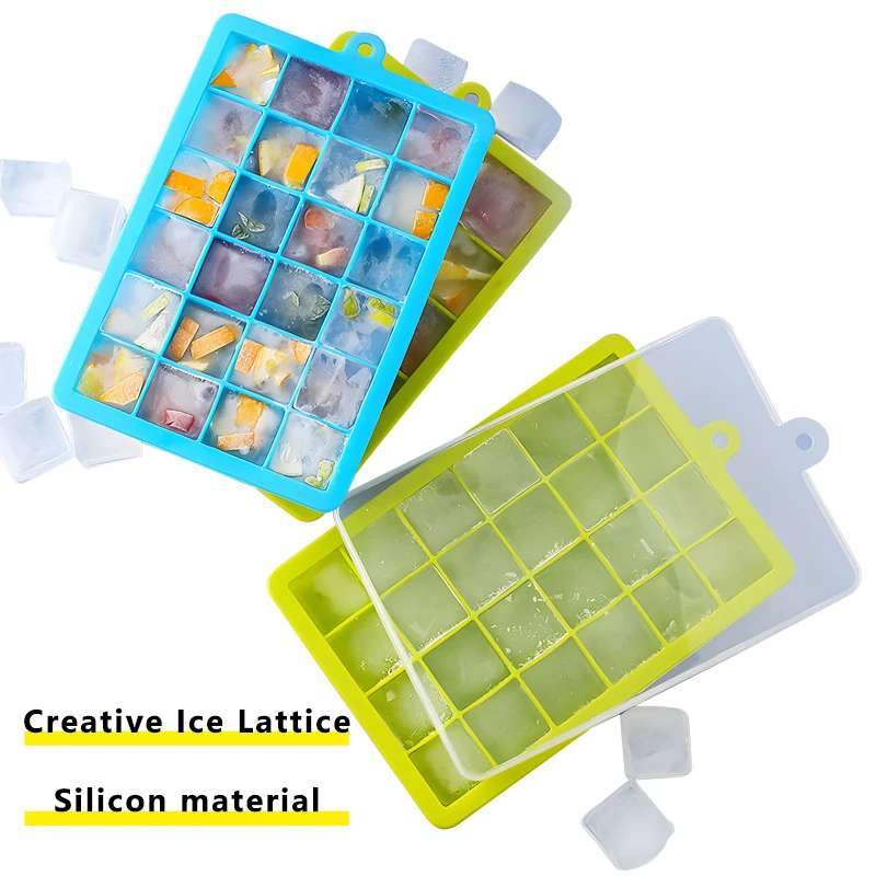 4/6/8/15 Grid Big Ice Tray Mold WIth Lid Non-toxic Durable Silicone Ice Cube Big Square Tray Mold DIY Ice Maker Ice Cube Tray