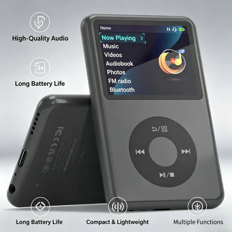 

New Portable Mp3 Player Bluetooth Speakers & Video, Radio Receiver, Digital Music Player, Innioasis Y1 Hifi Audio Walkman