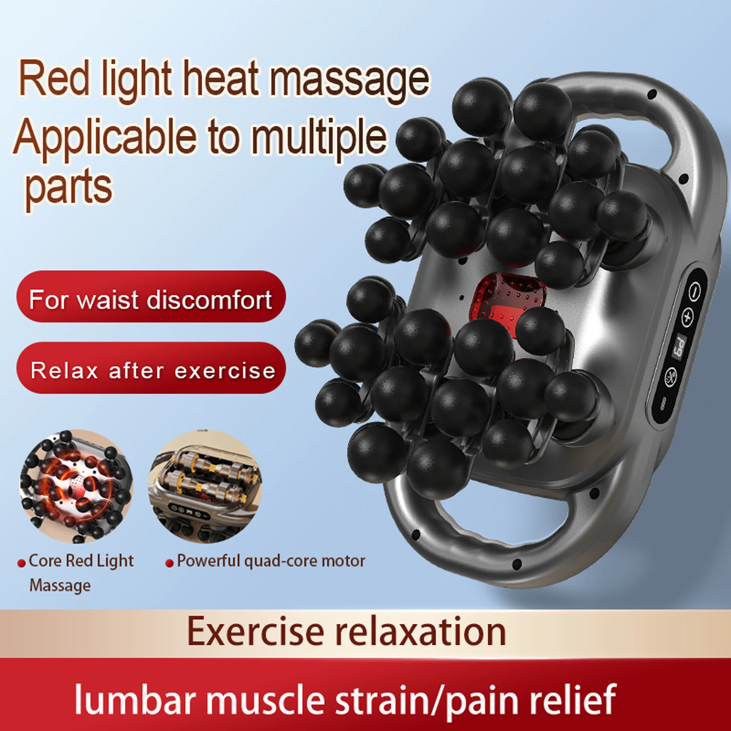 

28-головочный фасционный пистолет, высокочастотный вибрационный массажный пистолет для тела, ног, спины, плеч, талии, массаж, снимает расслабление мышц