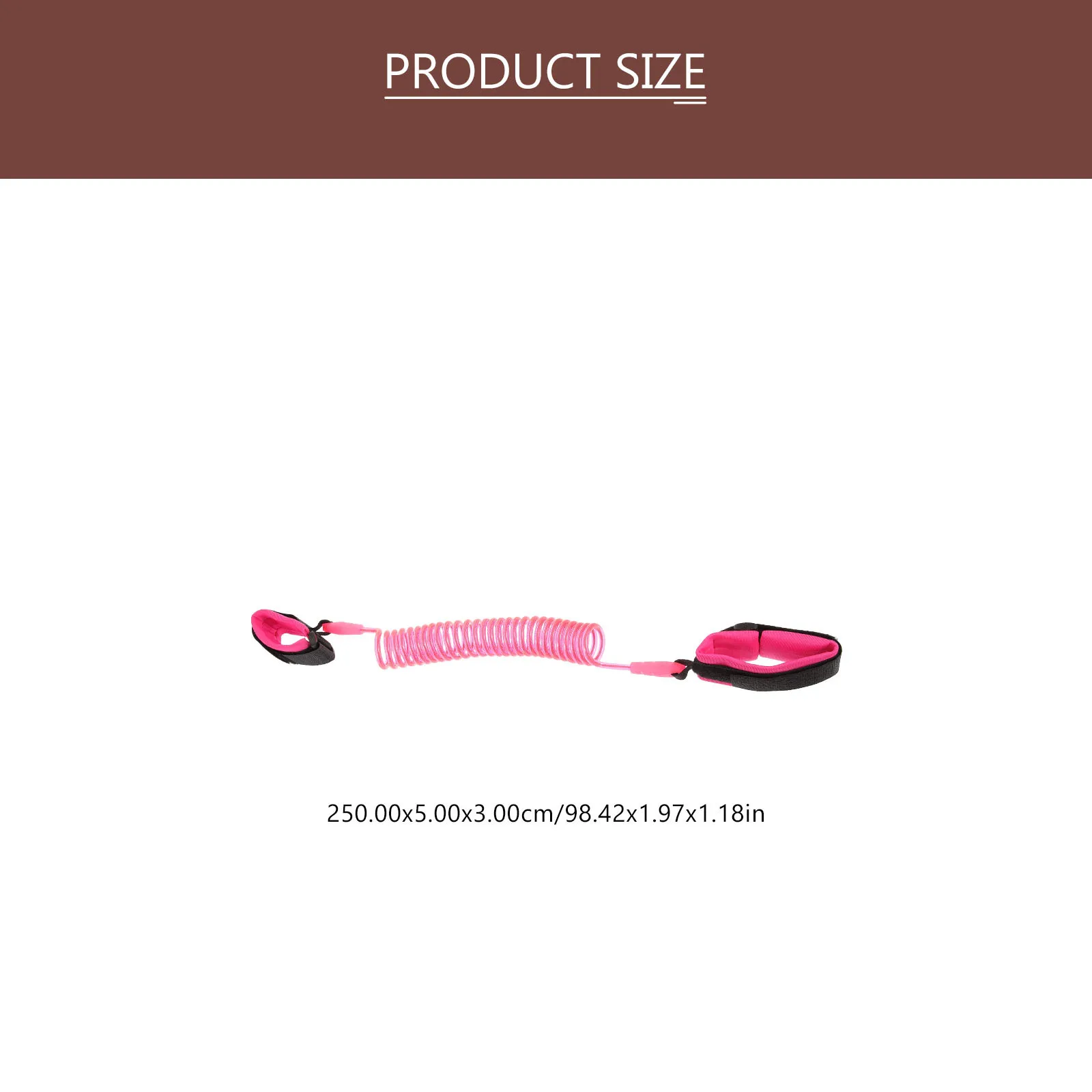 2.5m Kids Traction Rope Elastic Anti-Lost Safety Wristband Bracelet Harness Belt for Outdoor Activities Travel Trip Pink Size M