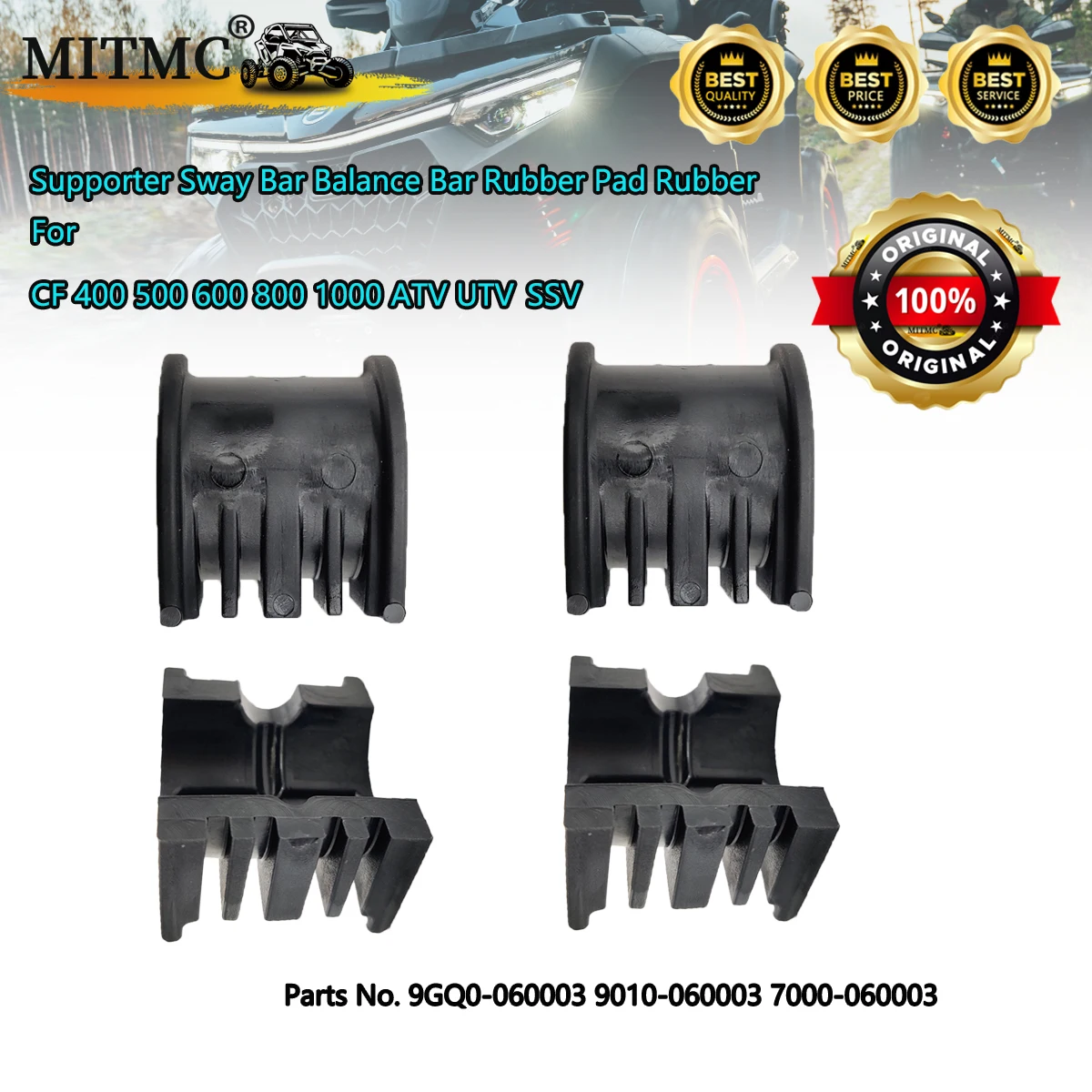 Supporter Sway Bar Balance Bar Rubber Pad Rubber For CF 400 500 600 800 1000 ATV UTV SSV 9GQ0-060003 9010-060003 7000-060003