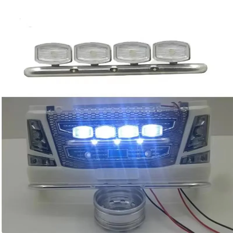 RC Metall-Aluminiumlegierung Frontscheinwerfer LED-Licht für 1/14 RC Tamiya RC Truck 56360 für Volvo 56323 Scania RC Zubehör – Detail 1