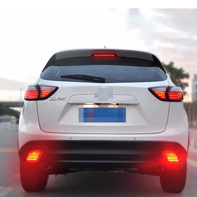 

Светодиодные задние фонари для Mazda CX5 Задний фонарь 2005-2015 2012-2018 Задние фонари дымчатого цвета с красным парковочным фонарем для заднего фонаря CX5
